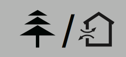 biểu tượng cây thông và ngôi nhà